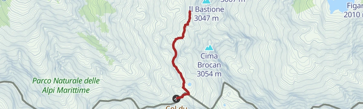 Route map: AVU Tappa 9A: Bivio presso Colle Brocan